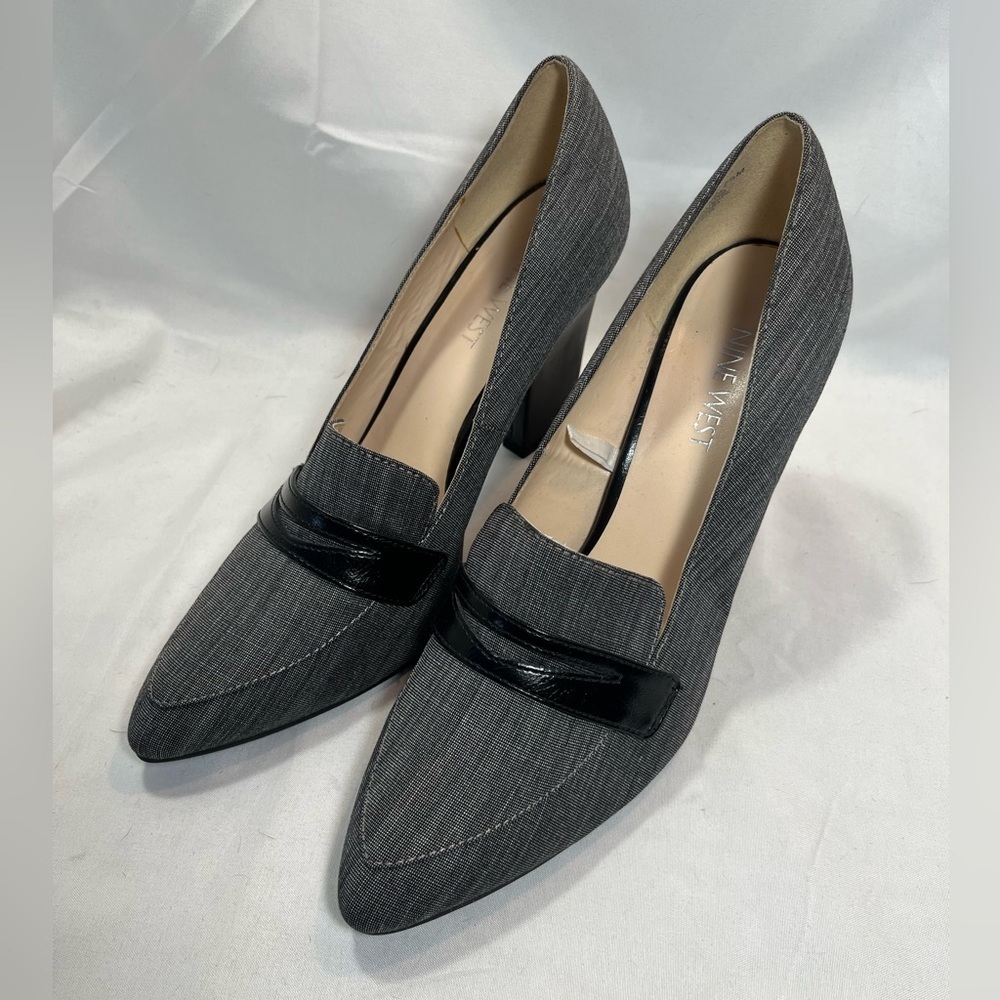 Nine West Gray “Loafer” style heels